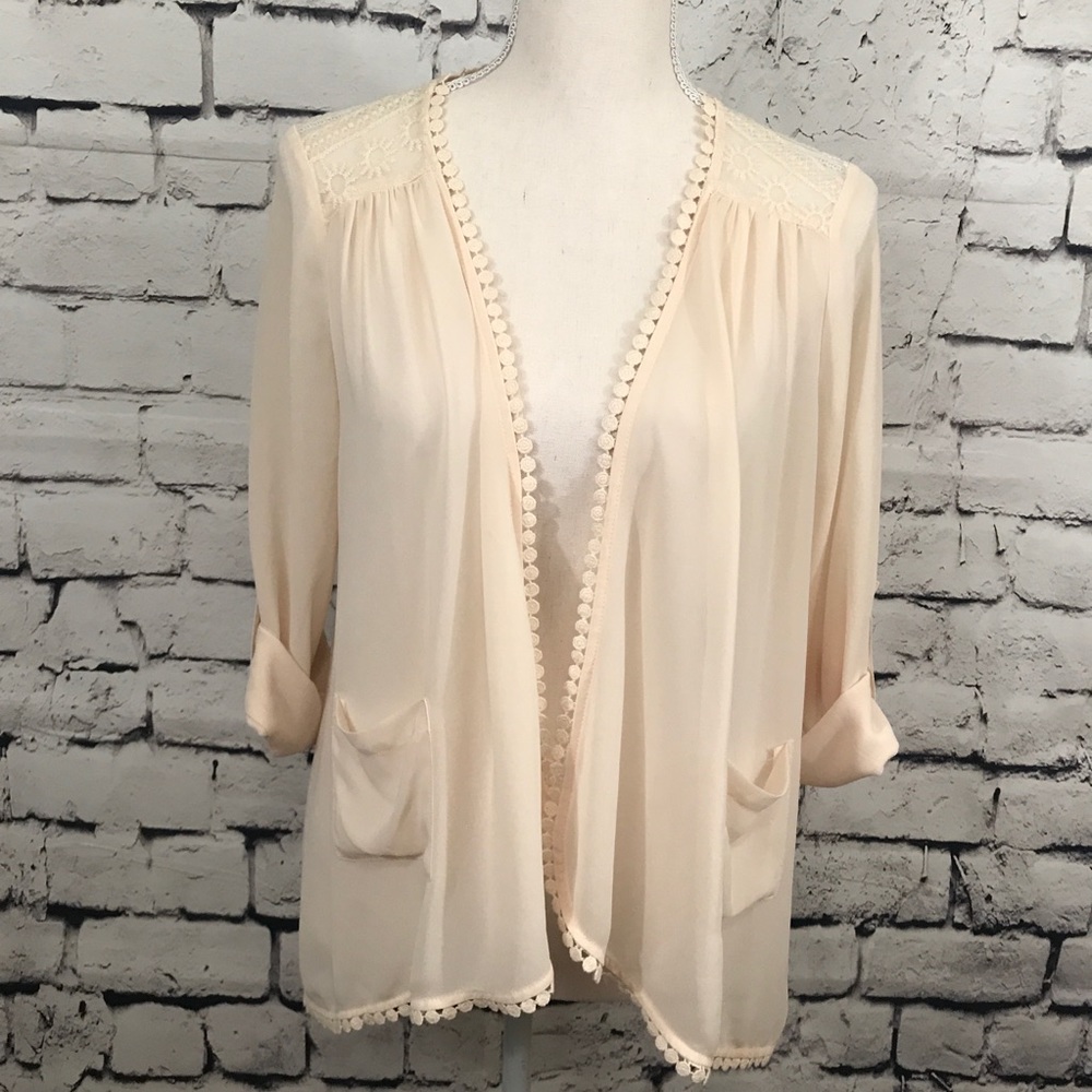 Anthropologie Potter’s Pot Cream Top